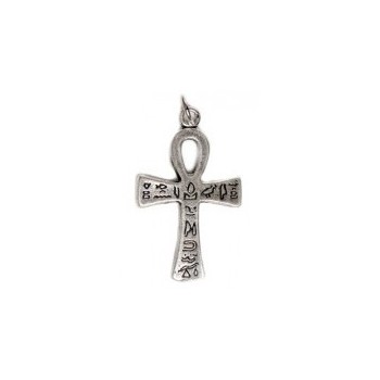 Pendentif Croix Ankh argentée