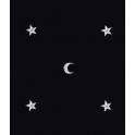 Tapis bleu foncé 80 x 80 cm Lunes et étoiles